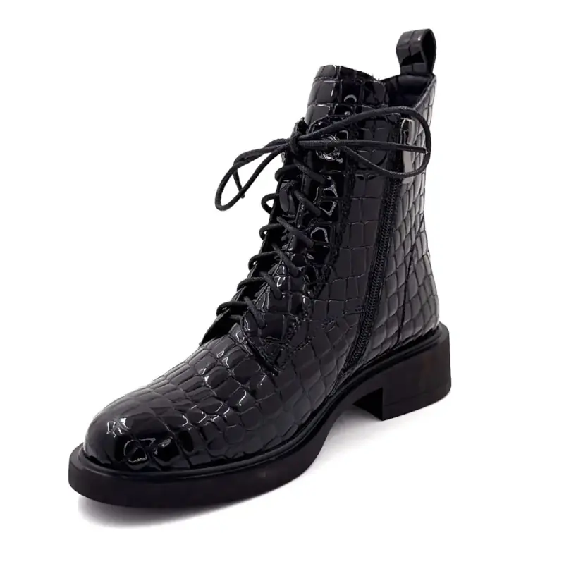 Ivoire Sarlaw2602 Lackskinn Coco Svart Ivoire Chaussures