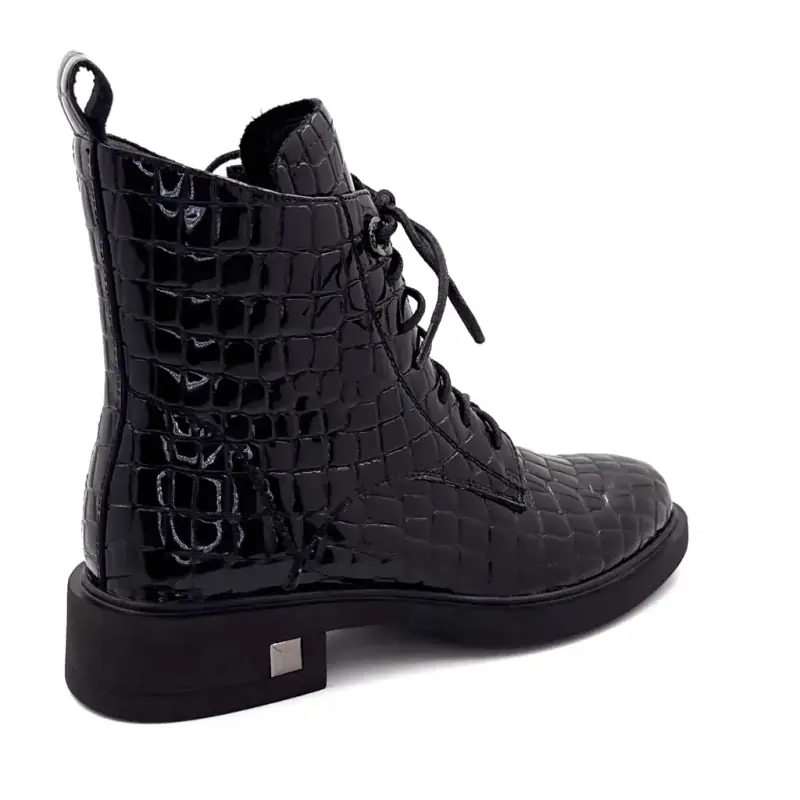 Ivoire Sarlaw2602 Lackskinn Coco Svart Ivoire Chaussures