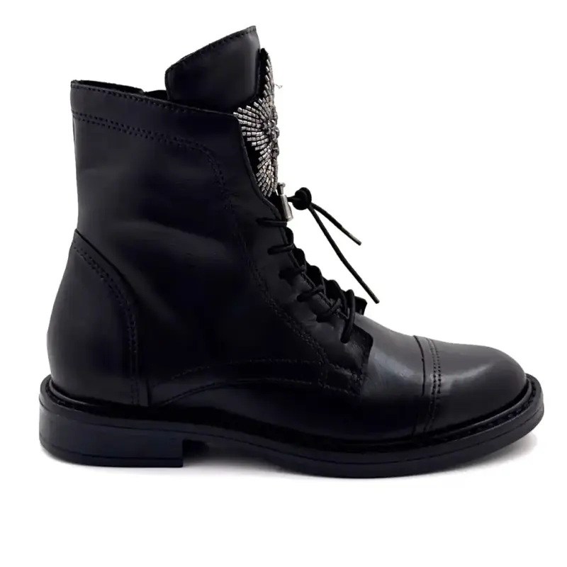 Mjus Schnürstiefeletten T81209 Schwarzes Leder Stern 179,00&nbsp;€