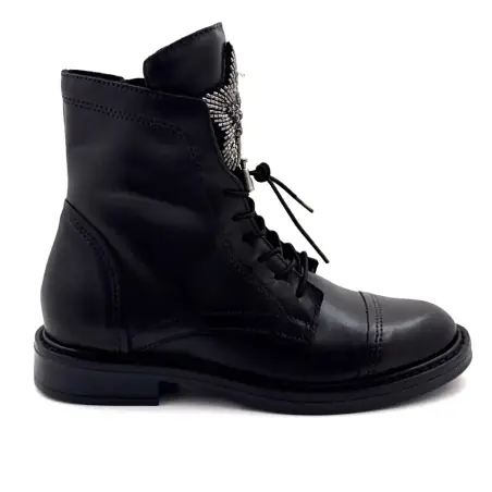 Mjus fűzős bokacsizma T81209 fekete bőr csillag alakú 179,00&nbsp;€
