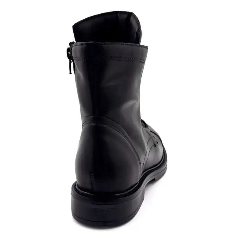 Mjus T81209 fűzős bokacsizma, fekete bőr, csillaggal díszítve Ivoire Chaussures
