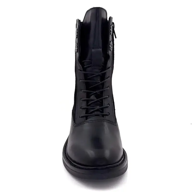 Mjus bokacsizma t81233 bőr és velúr fekete Ivoire Chaussures
