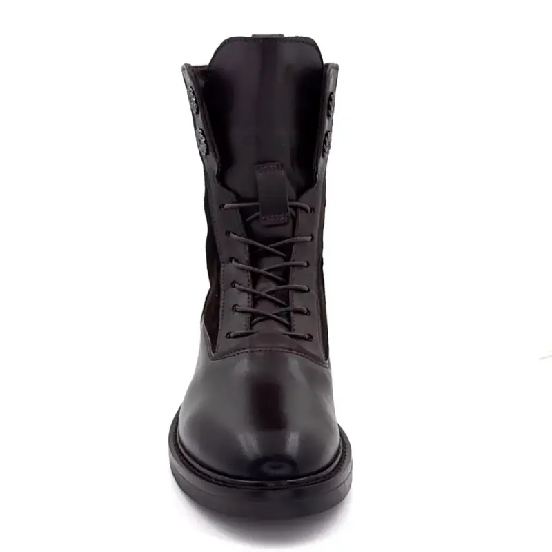 Botas de cano curto Mjus t81233 em couro marrom e camurça Ivoire Chaussures