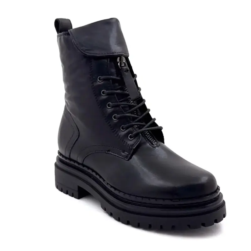 Mjus L97213 fekete bőr bokacsizma Ivoire Chaussures