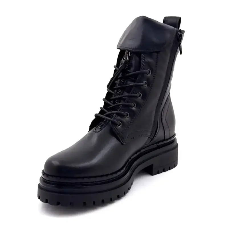 Mjus L97213 fekete bőr bokacsizma Ivoire Chaussures