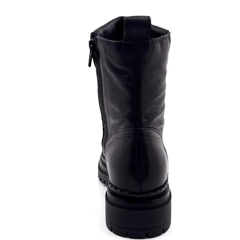 Mjus L97213 fekete bőr bokacsizma Ivoire Chaussures