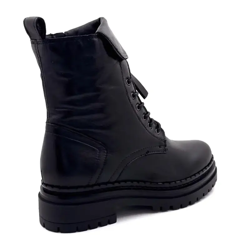 Mjus L97213 fekete bőr bokacsizma Ivoire Chaussures