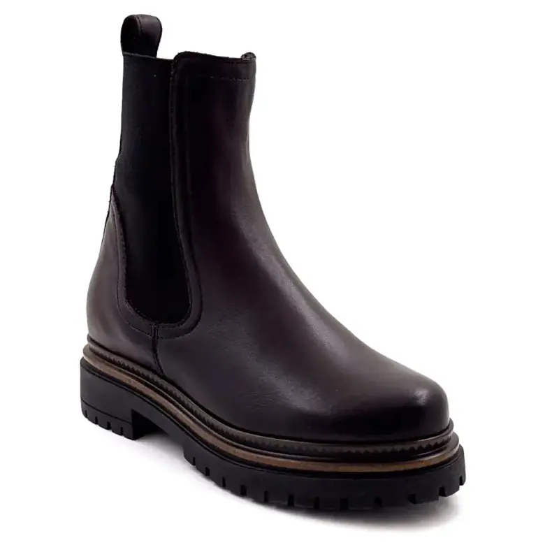 Mjus T60204 Læder Ankelstøvler, Bordeaux Ivoire Chaussures
