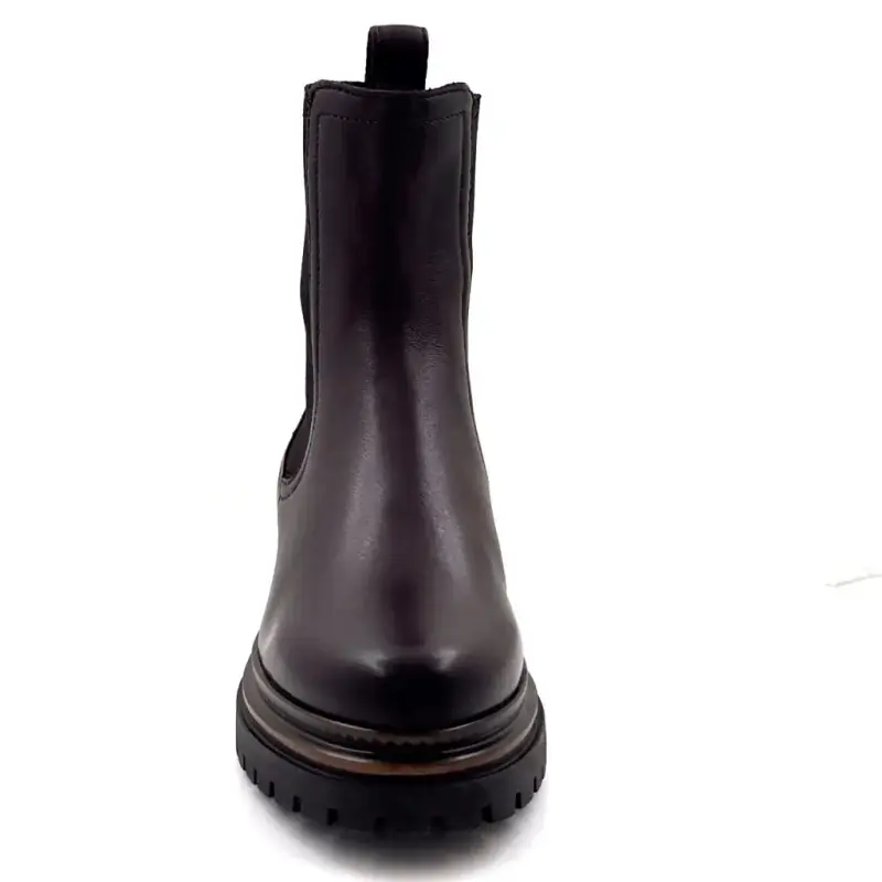Botas de cano curto Mjus T60204, em couro bordô Ivoire Chaussures