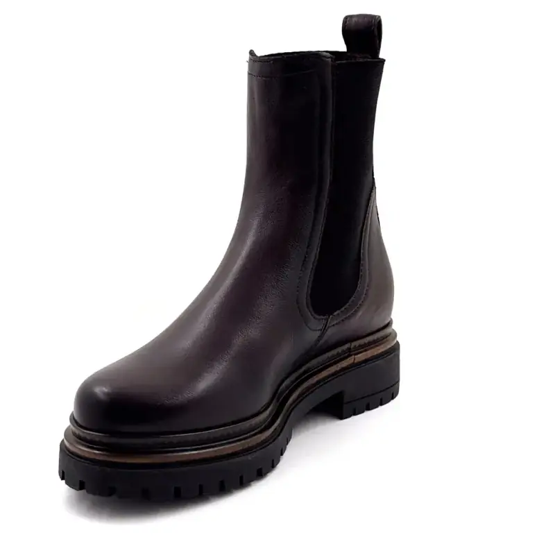 Mjus T60204 Ankle Boots, Burgundy Leather Ivoire Chaussures