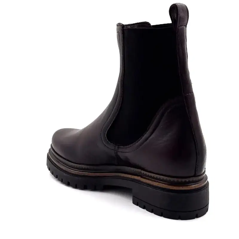 Botas de cano curto Mjus T60204, em couro bordô Ivoire Chaussures