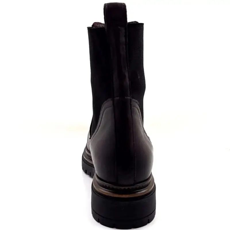 Botas de cano curto Mjus T60204, em couro bordô Ivoire Chaussures
