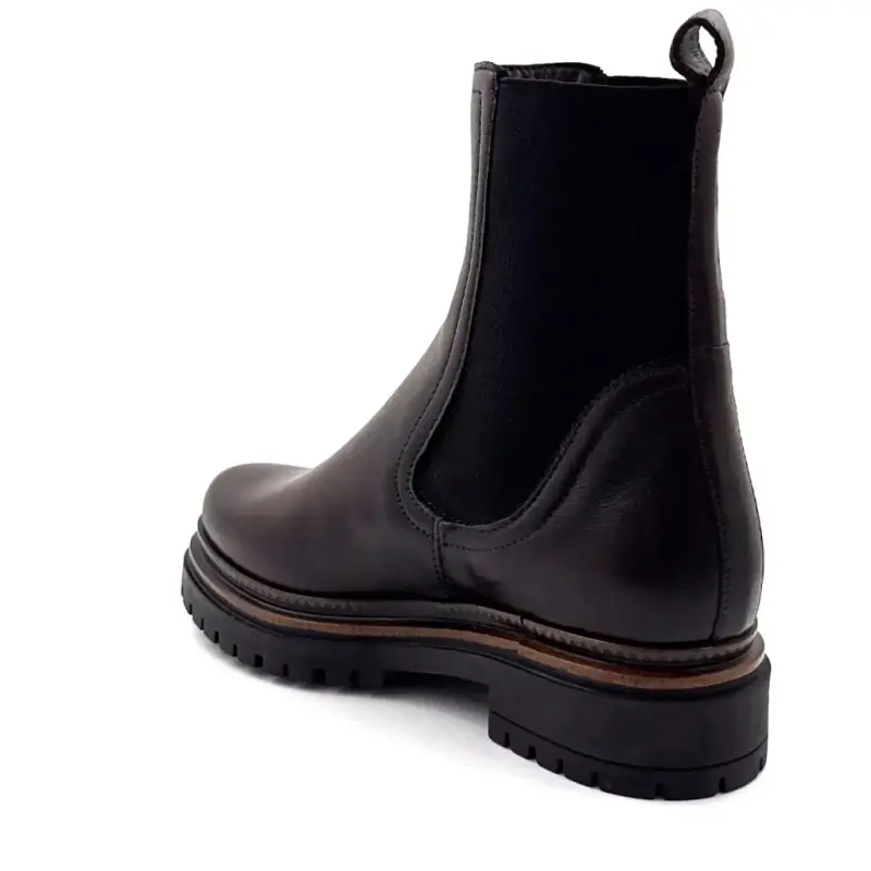 Botas de cano curto Mjus T60204 em couro marrom Ivoire Chaussures