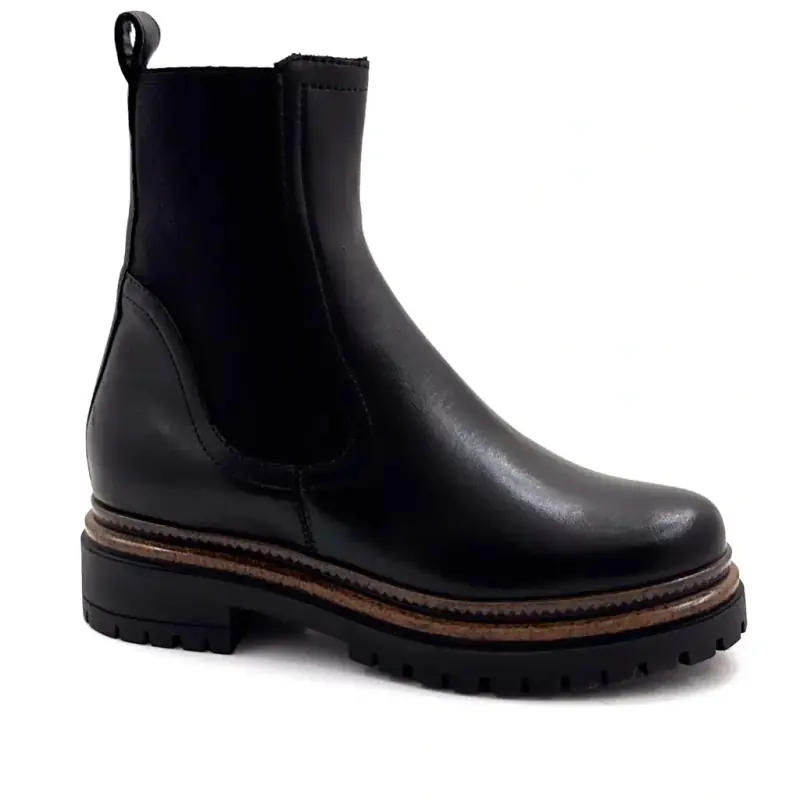 Botines de piel negra Mjus T60204 Ivoire Chaussures