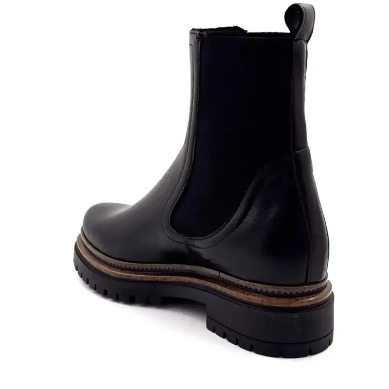 Bottines Mjus T60204 Cuir Noir Ivoire Chaussures