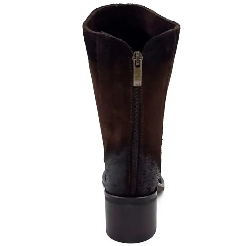 Stivaletti con tacco Metisse TC2177 in camoscio marrone Ivoire Chaussures