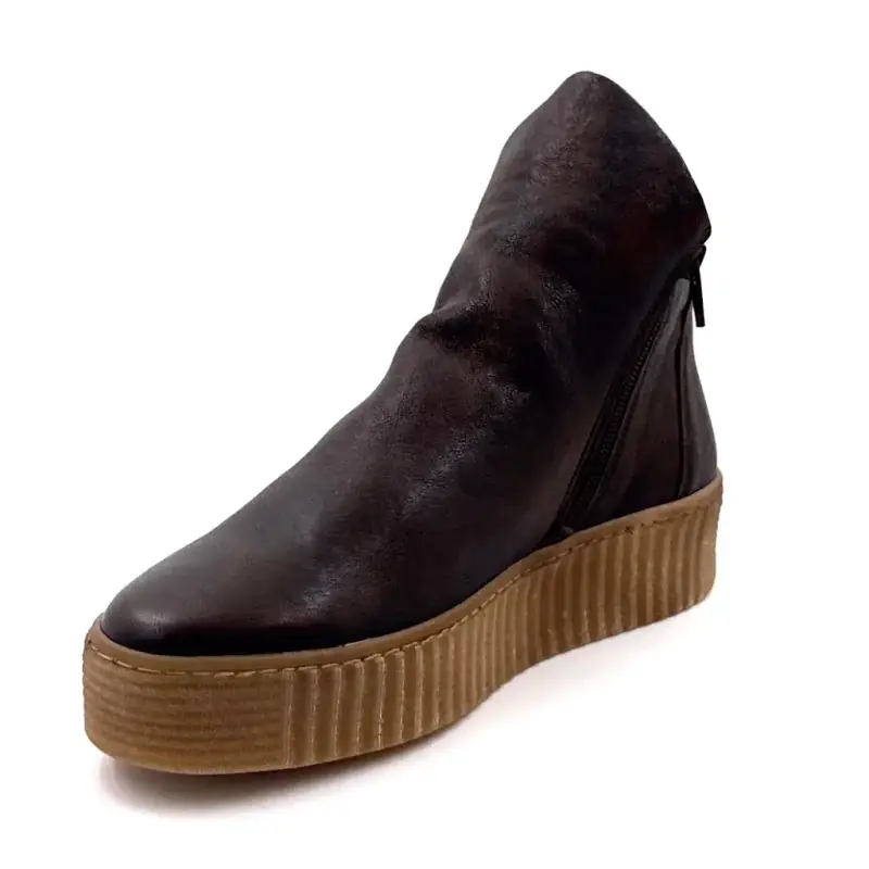 Botines deportivos Ivoire marfil 411 Bingo Havana de piel marrón Ivoire Chaussures