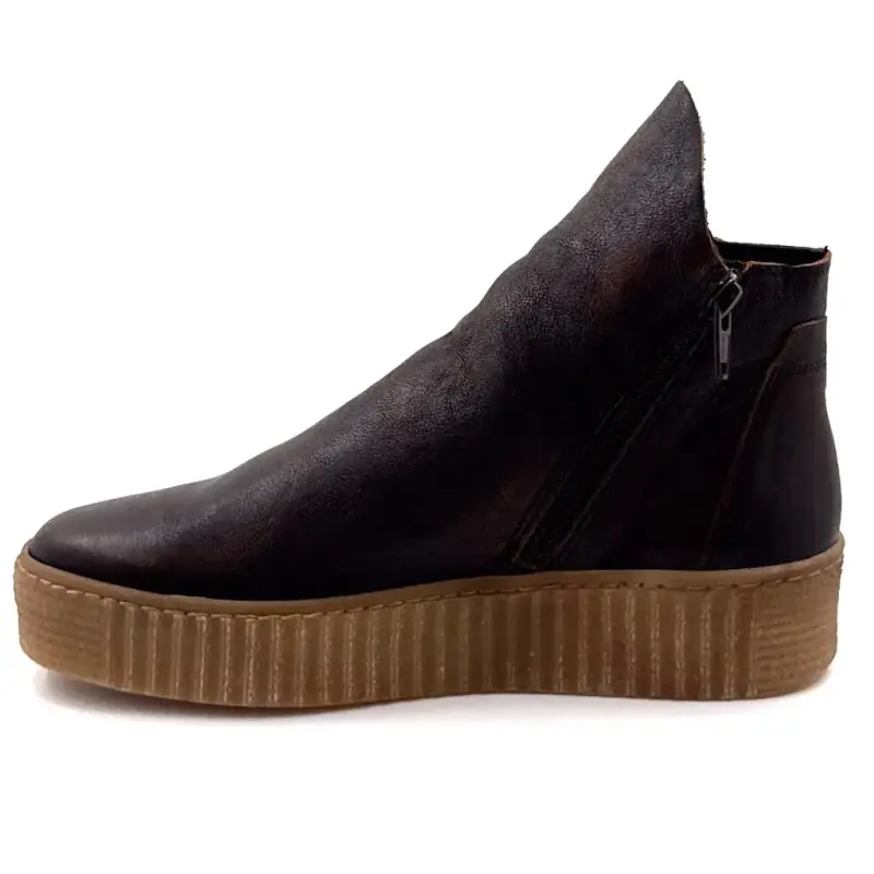 Botines deportivos Ivoire marfil 411 Bingo Havana de piel marrón Ivoire Chaussures