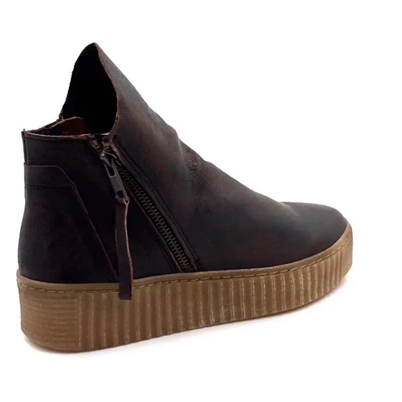 Botines deportivos Ivoire marfil 411 Bingo Havana de piel marrón Ivoire Chaussures