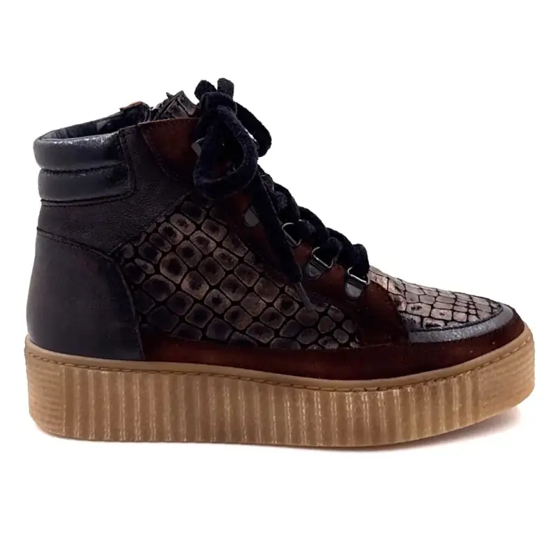 Ivoire Swale High-Top Sneakers i bronsefarget skinn Ivoire Chaussures