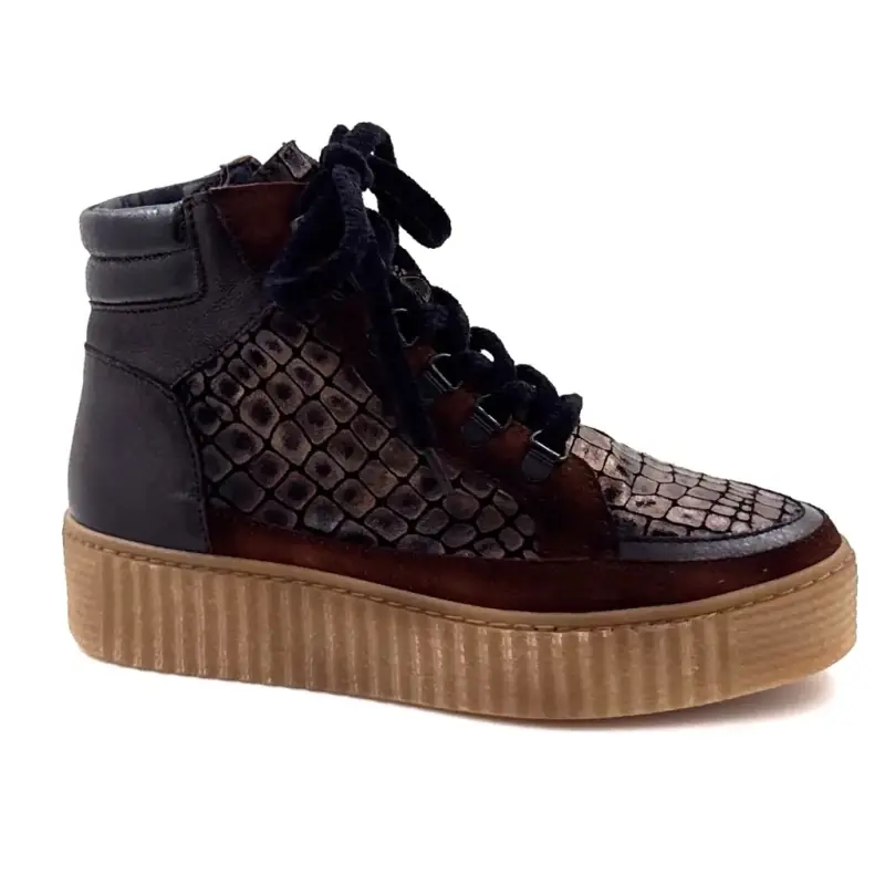 Ivoire Swale High-Top Sneakers aus bronzefarbenem Leder Ivoire Chaussures