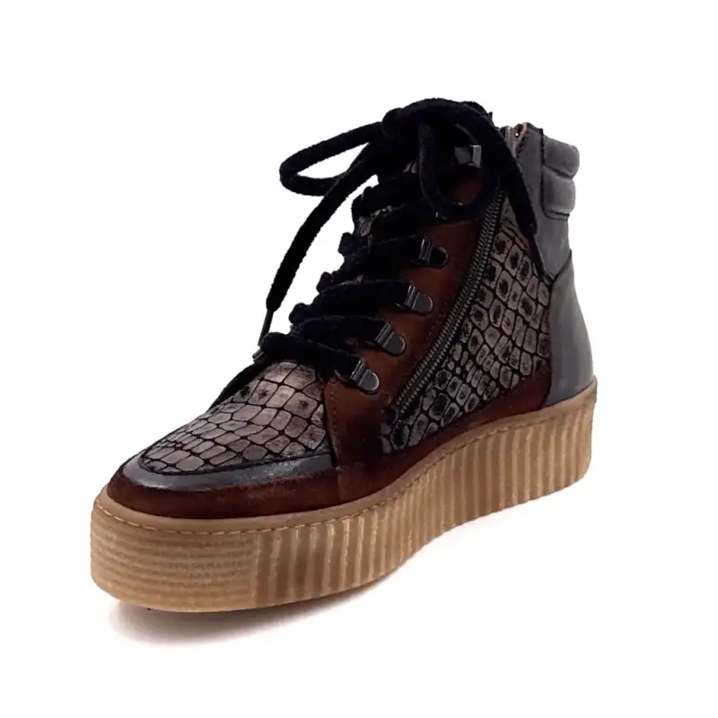 Zapatillas altas Ivoire Swale en piel bronce. Ivoire Chaussures