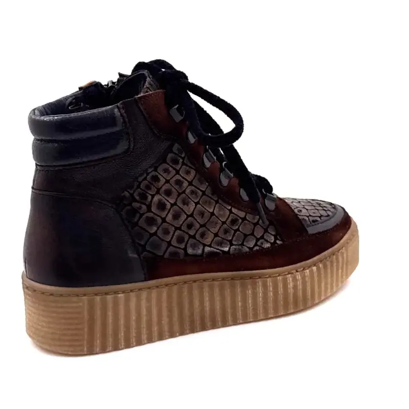 Zapatillas altas Ivoire Swale en piel bronce. Ivoire Chaussures