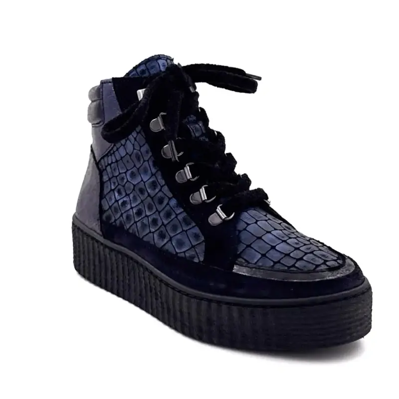 Zapatillas altas Ivoire Swale en piel azul Ivoire Chaussures