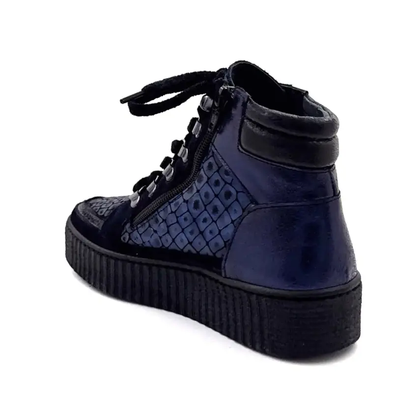 Zapatillas altas Ivoire Swale en piel azul Ivoire Chaussures