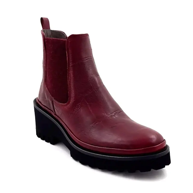 XSA 9176 F520 Ankelstövlar i kokosnötsläder, Bordeaux Ivoire Chaussures