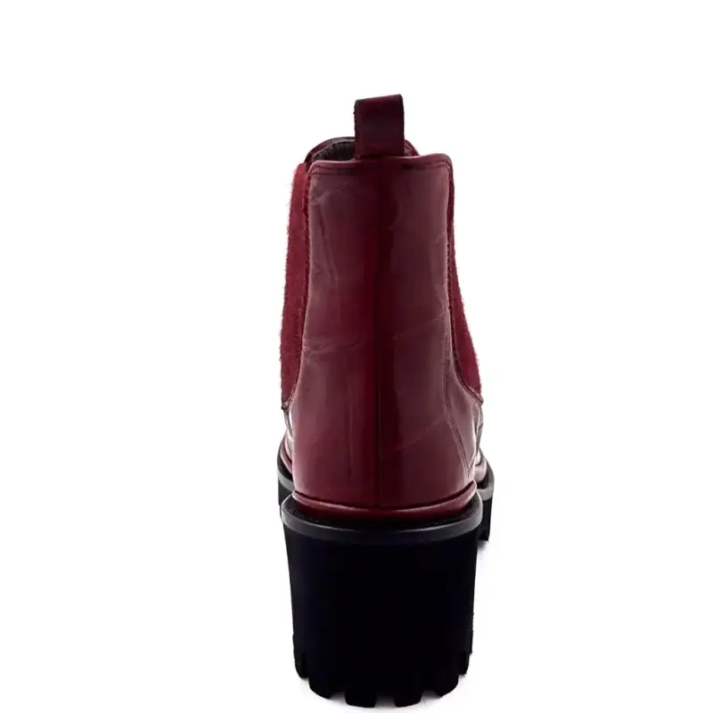 XSA 9176 F520 Coconut Leather Ankle Boots, Bordeaux Ivoire Chaussures