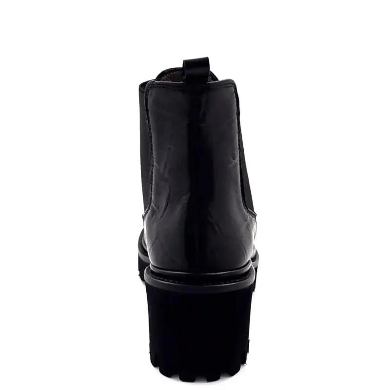 Bottines XSA 9176 F520 Cuir Coco Noir Ivoire Chaussures