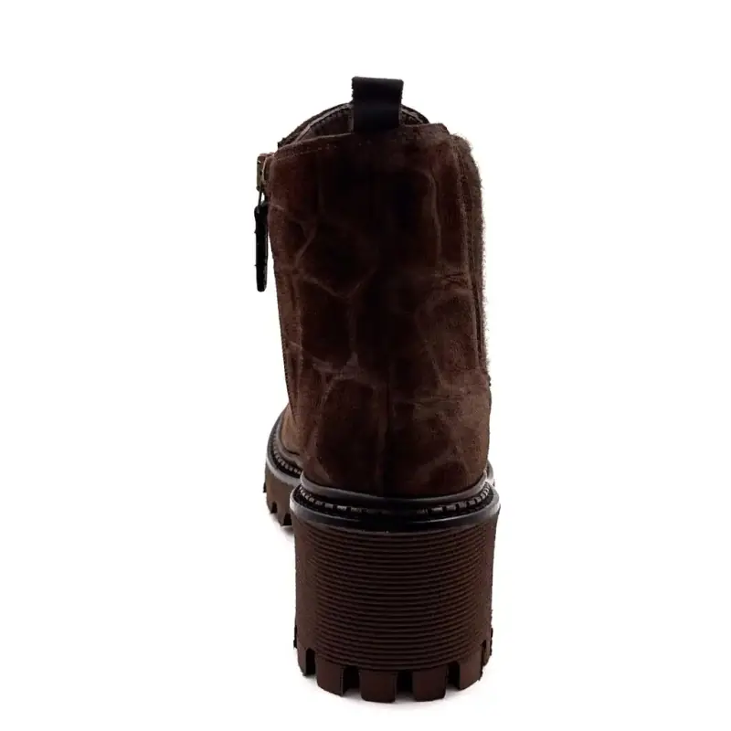 Ghete XSA 9829 Suede Coco Brown Ivoire Chaussures