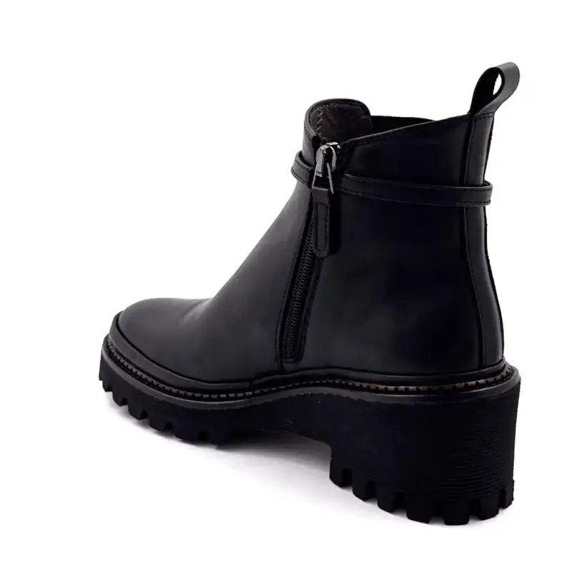 Bottines XSA 0529 Cuir Noir Ivoire Chaussures