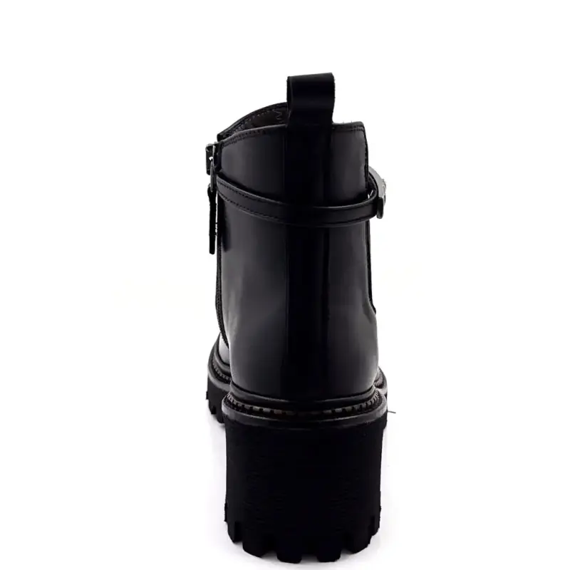 Bottines XSA 0529 Cuir Noir Ivoire Chaussures
