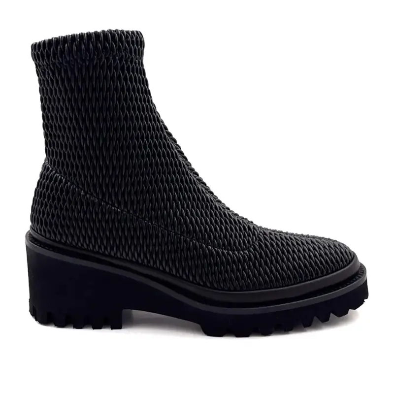 Botas de cano curto XSA 0510 em couro elástico preto 229,00&nbsp;€