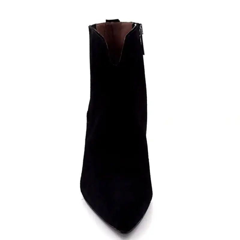 Bottines à Talons Muratti S 1700 E Daim Noir Ivoire Chaussures