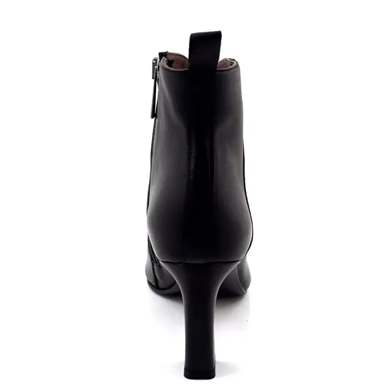 Bottines à Talons Muratti S 1701 B Cuir Noir Ivoire Chaussures