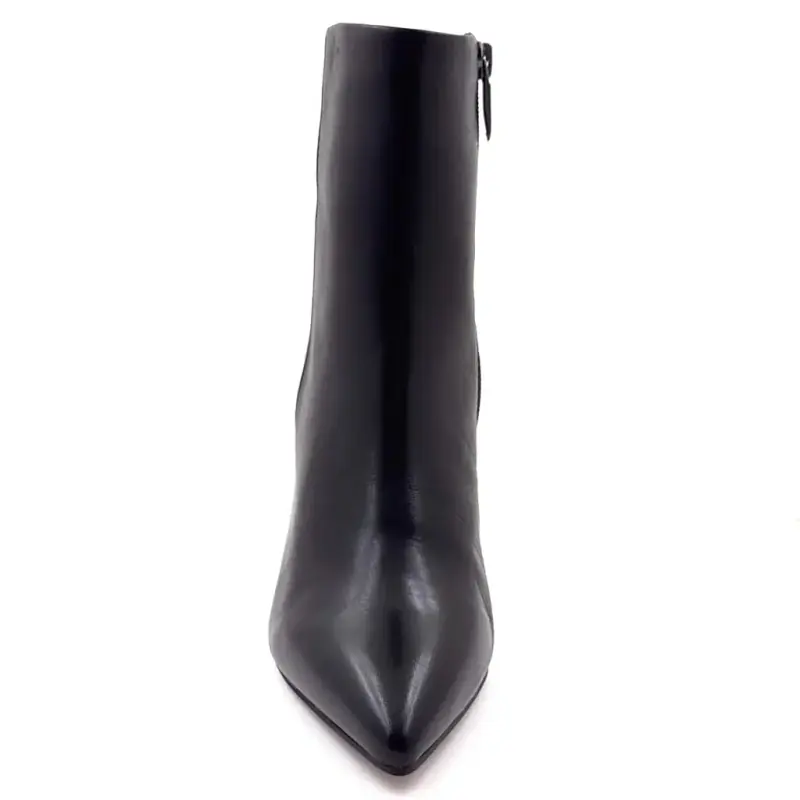 Bottines à Talons Regarde le Ciel Faby01 Cuir Noir Ivoire Chaussures