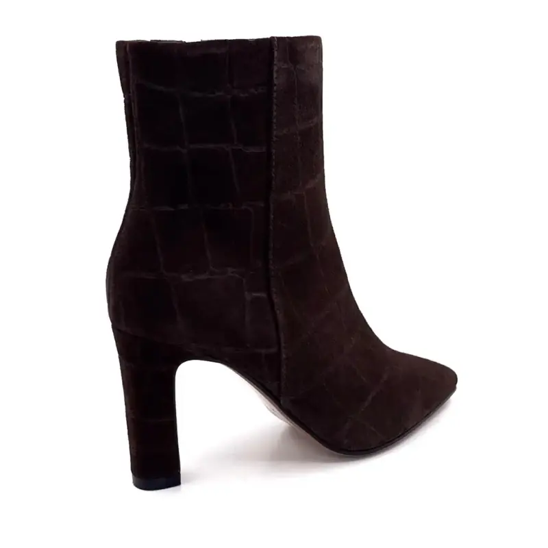 Stivaletti con tacco "Look to the Sky" Faby01 Coco Suede Brown Ivoire Chaussures