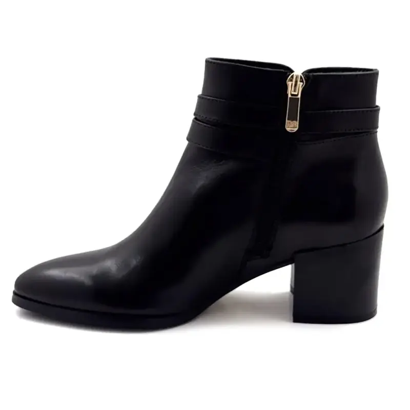 Look to the Sky Klackade Ankelboots Taylor 45 Svart Läder Ivoire Chaussures