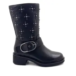 Halfhoge laarzen Regarde Le Ciel Renee02, zwart leer %price%