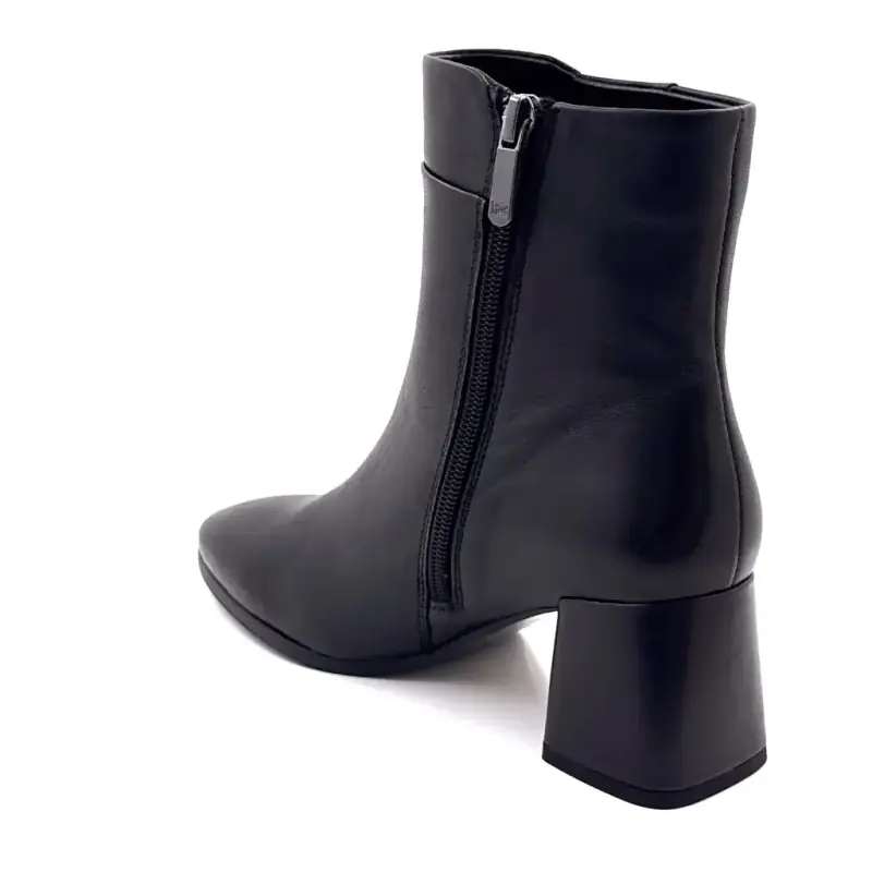 Botines de tacón de cuero negro Regarde Le Ciel Ivoire Chaussures