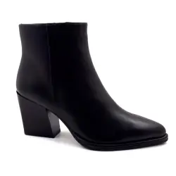 Regarde le Ciel eithel-02 Bottine à talons en cuir noir %price%