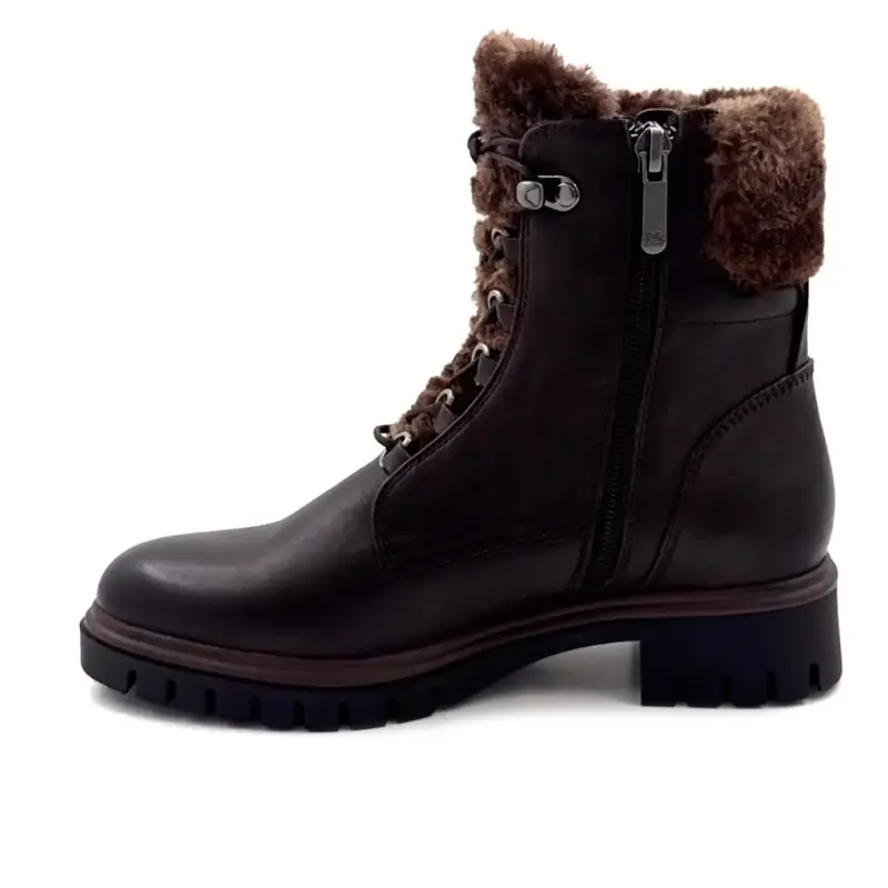 Botines Look to the Sky Justina-02 de piel marrón Ivoire Chaussures