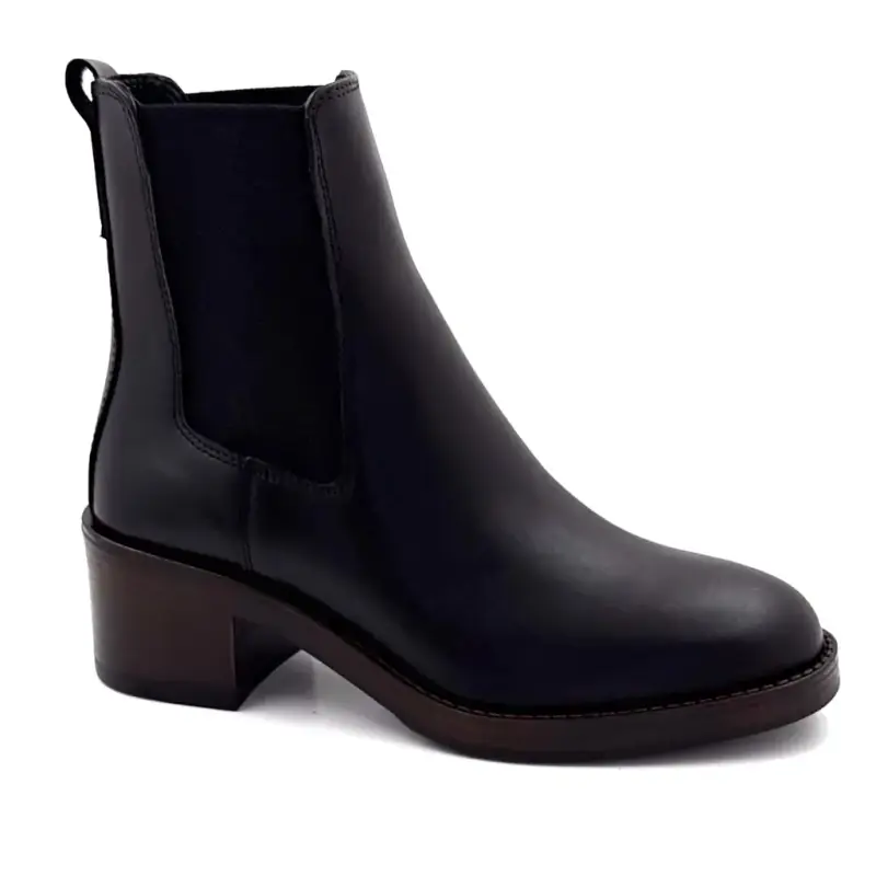 Ivoire klackstövlar 25780 Kelly svart läder Ivoire Chaussures