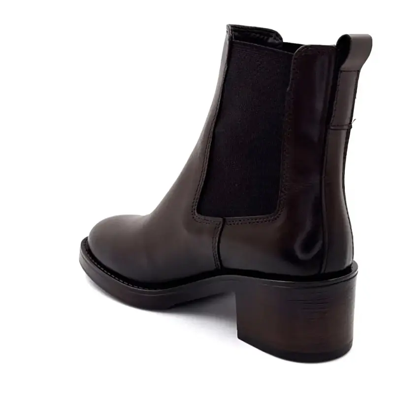 Stivaletti con tacco Ivoire 25780 Kelly in pelle marrone Ivoire Chaussures