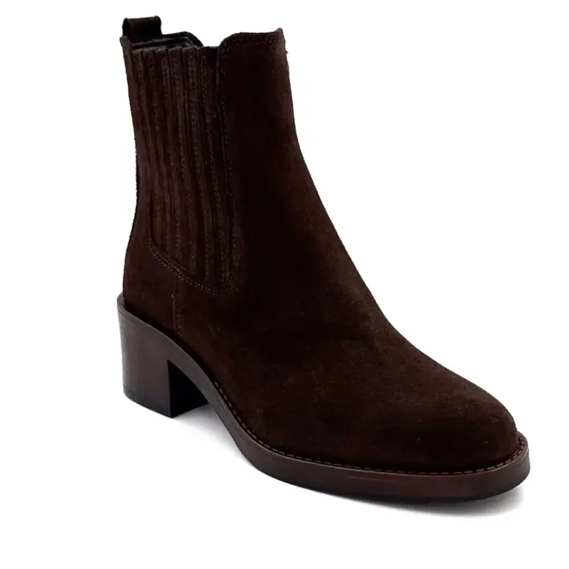 Ivoire klackstövlar 25781 Kelly Brun Mocka Ivoire Chaussures