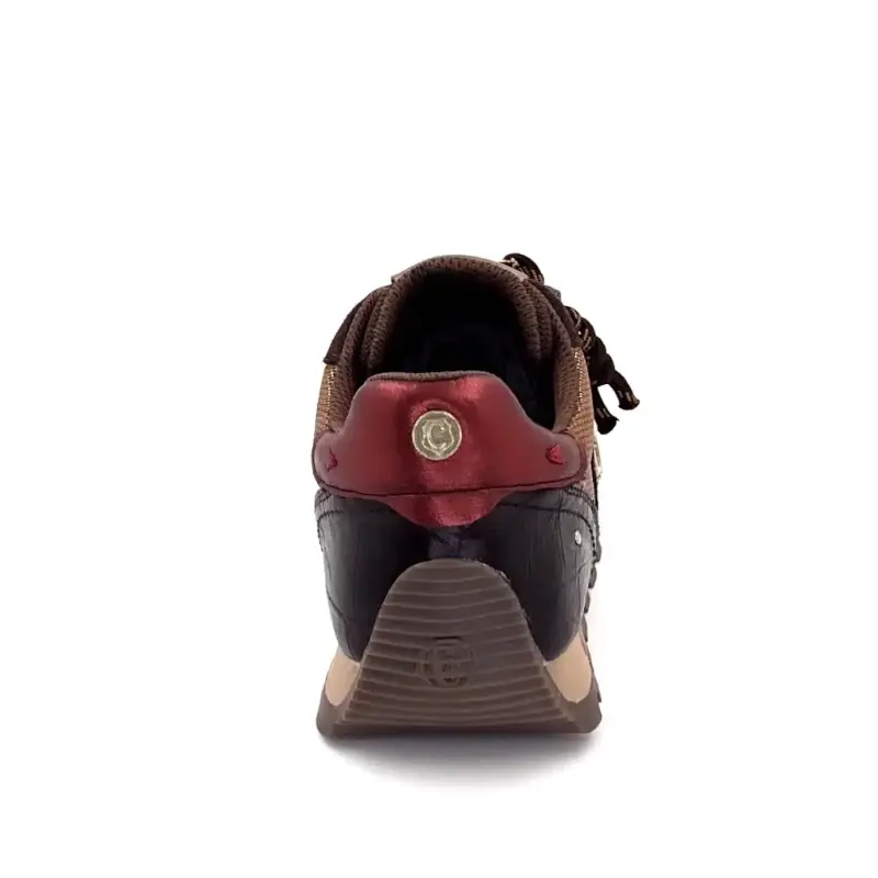 Carmela Sneaker 164237 Læder & Tekstil Brun & Krybdyr Ivoire Chaussures