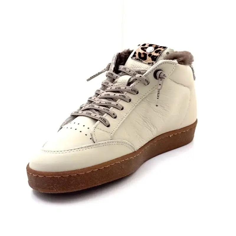 Baskets Cetti c1333 sra Cuir écru Ivoire Chaussures